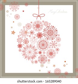 Vector Illustration of a Decorative Christmas Background