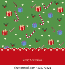 Vector Illustration of a Decorative Christmas Background 