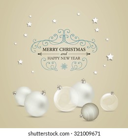 Vector Illustration of a Decorative Christmas Background