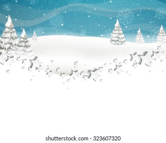 Vector Illustration of a Decorative Christmas Background