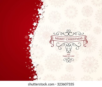 Vector Illustration of a Decorative Christmas Background