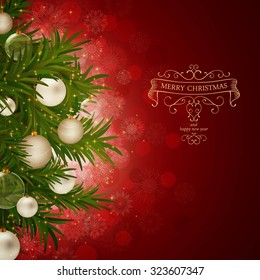 Vector Illustration of a Decorative Christmas Background