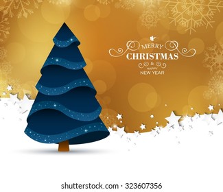 Vector Illustration of a Decorative Christmas Background