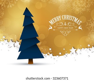 Vector Illustration of a Decorative Christmas Background