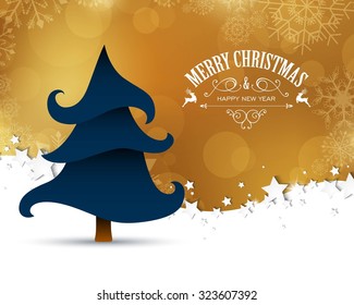 Vector Illustration of a Decorative Christmas Background