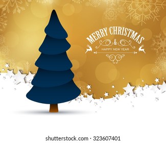 Vector Illustration of a Decorative Christmas Background