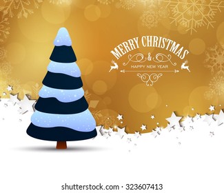 Vector Illustration of a Decorative Christmas Background