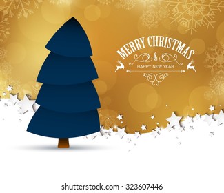 Vector Illustration of a Decorative Christmas Background