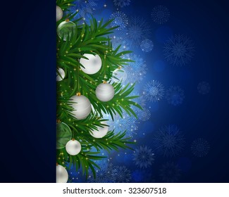 Vector Illustration of a Decorative Christmas Background