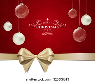 Vector Illustration of a Decorative Christmas Background