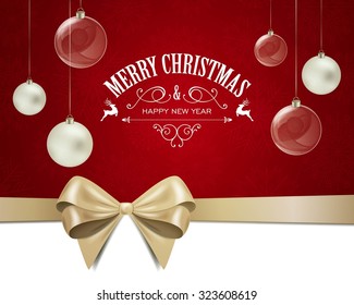 Vector Illustration of a Decorative Christmas Background