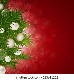 Vector Illustration of a Decorative Christmas Background