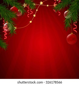 Vector Illustration of a Decorative Christmas Background