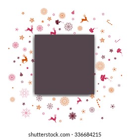 Vector Illustration of a Decorative Christmas Background