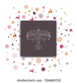 Vector Illustration of a Decorative Christmas Background