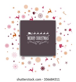Vector Illustration of a Decorative Christmas Background