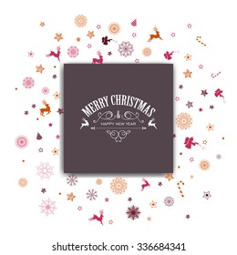 Vector Illustration of a Decorative Christmas Background