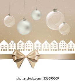 Vector Illustration of a Decorative Christmas Background