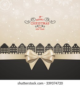 Vector Illustration of a Decorative Christmas Background