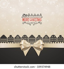 Vector Illustration of a Decorative Christmas Background