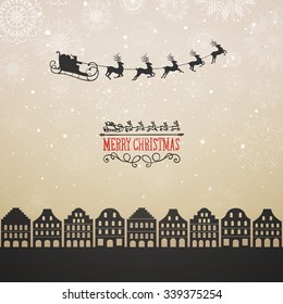 Vector Illustration of a Decorative Christmas Background