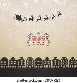 Vector Illustration of a Decorative Christmas Background