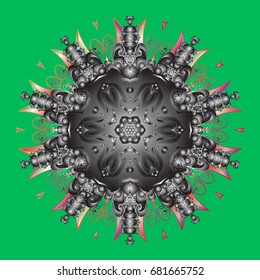 Vector illustration. Decorative christmas background with bokeh s and snowflakes.