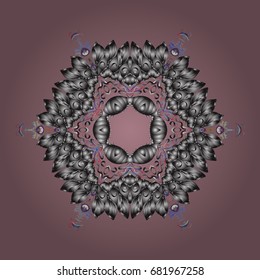 Vector illustration. Decorative christmas background with bokeh s and snowflakes.