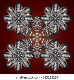 Vector illustration. Decorative christmas background with bokeh s and snowflakes.