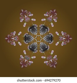 Vector illustration. Decorative christmas background with and snowflakes.