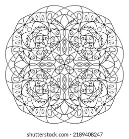 Vector illustration, Decorative circular pattern in form of mandala.
