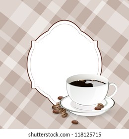 Vector Illustration of a Decorative Coffee Background