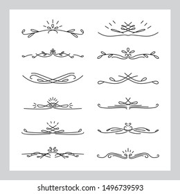 Vector illustration of decorative dividers