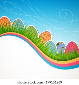 Vector Illustration of a Decorative Easter Background