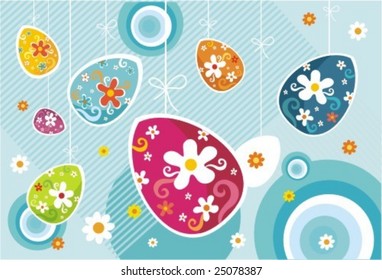 vector illustration of a decorative easter eggs