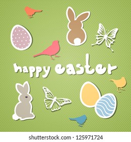 Vector Illustration of Decorative Easter Elements