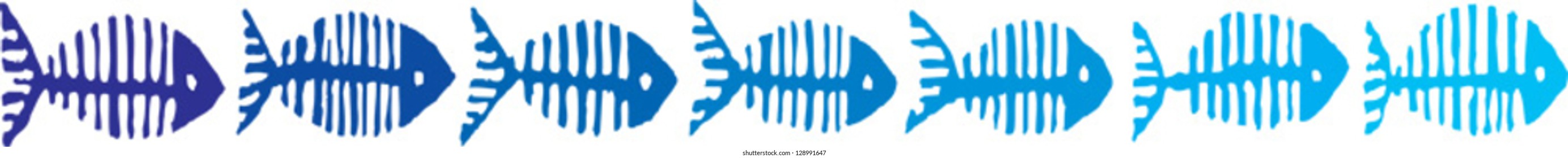 Vector illustration of decorative fish border