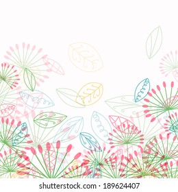Vector Illustration of a Decorative Floral Background