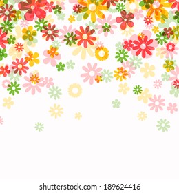 Vector Illustration of a Decorative Floral Background