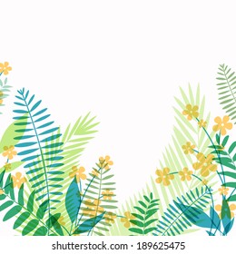 Vector Illustration of a Decorative Floral Background