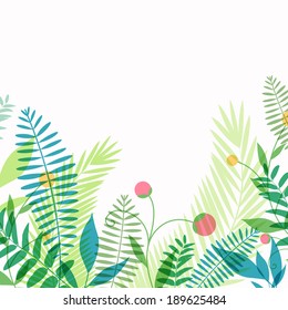 Vector Illustration of a Decorative Floral Background