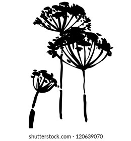Vector illustration with decorative flower