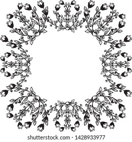 Vector illustration decorative flower frame for art modern