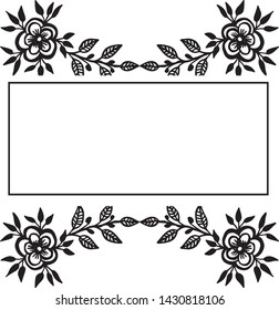 Vector illustration decorative flower frame for ornamnet modern
