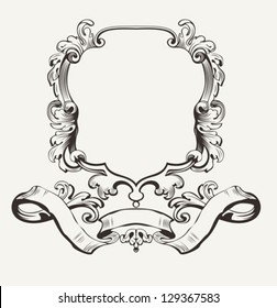 Ilustración Vectorial De Marco Decorativo Y Banner