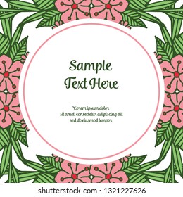 Vector illustration decorative frame flower with your sample text here hand drawn