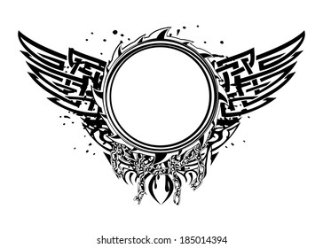 Vector illustration decorative frame with patterns