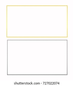Vector illustration Decorative frame  Silver and gold.
rectangle