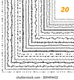 Vector illustration of Decorative frames 20 set