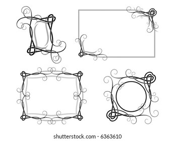 vector illustration of decorative frames for design